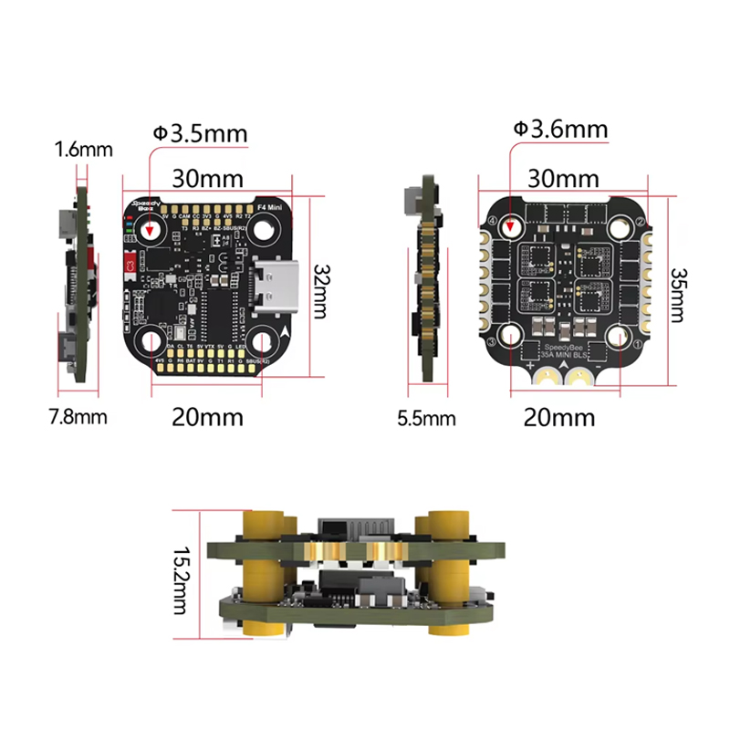 SpeedyBee F4 MINI Flight Contr - огляд і ціна Drone Racing Flight Controller